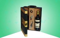 Kotak Kemasan Kertas Kelas Atas / Mulia, Kotak Hadiah Kayu Anggur Dengan Efek Beludru Emas