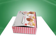 Custom Cup Cake countertop display cases Shipping Box with UV Coating