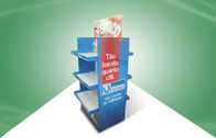 Gift Three Shelf Cardboard Display Racks Untuk Produk Rumah Tangga, Two Side Show