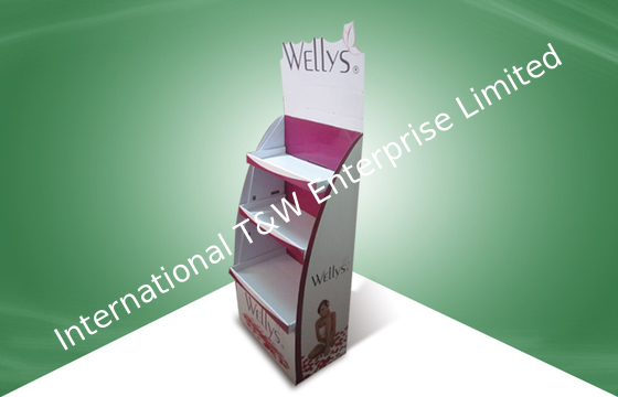 Beli Adjustable 3 - Shelf POS Cardboard Displays untuk Produk Kecantikan online manufacture
