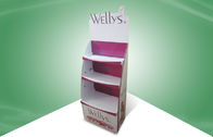 Adjustable 3 - Shelf POS Cardboard Displays untuk Produk Kecantikan