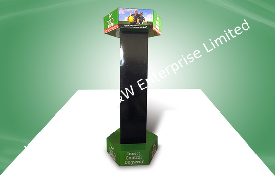Beli Sisi Ramah Lingkungan Six Side Show Tampilan Lantai Karton Stand Untuk Produk Pet Wear online manufacture