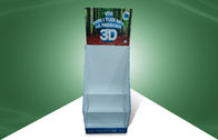 Display Cardboard Dump Bin tiga tingkat Eco-friendly untuk Poster 3D