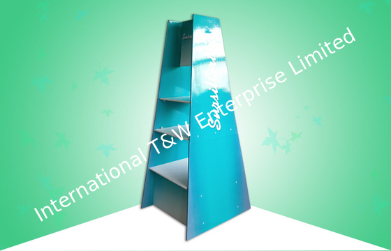 Beli 2 - Sided POP Corrugated Cardboard Display Ladder Shape Dengan Rak / Metal Hooks online manufacture