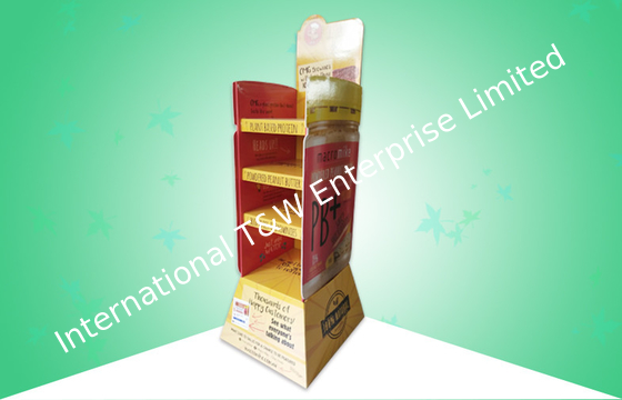 Beli Layar Karton POP Kuat 4 Rak Bahan Biodegradable Untuk Mempromosikan Makanan Roti online manufacture