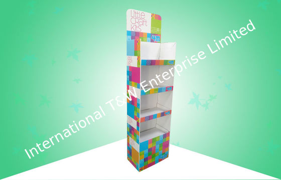 Beli Disesuaikan 4 Rak Display Kardus Berdiri ruang besar Untuk Menjual Kerajinan Kecil Kit online manufacture