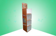 Karton POS Shelf 4 Shelf Menampilkan Stand yang Mempromosikan Minuman dengan Desain Pemenuhan