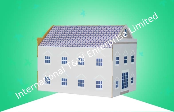 Beli 4C mencetak 350gsm CCNB B Flute Corrugated Cardboard House online manufacture