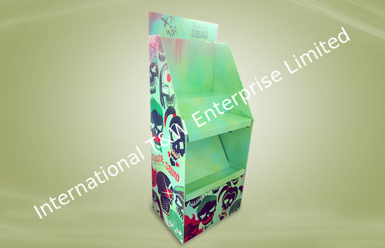 Harga yang bagus Green custom product Cardboard Display Stands , corrugated floor display Glossy Finish on line