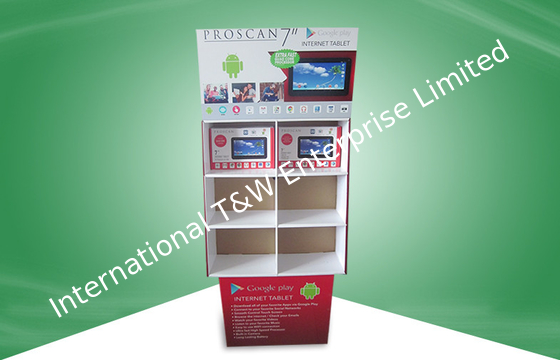 Harga yang bagus 6 Cell portable display stands , cardboard display shelves Promote Ipad / Electronic Products on line