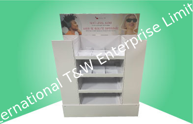 Three Face Show Cardboard Pallet Display 15 KGS / Shelf Untuk Mempromosikan Barang Elektronik