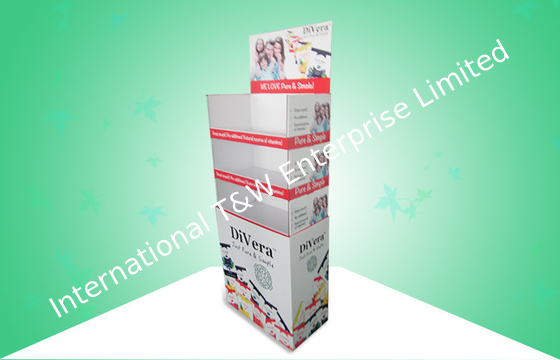 Recylable pos cardboard display stands for Snacks With Stackable PDQs
