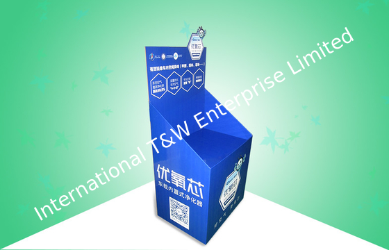 Harga yang bagus Blue Cardboard Dump Bins For Promoting Air filter , Easy - assembly on line