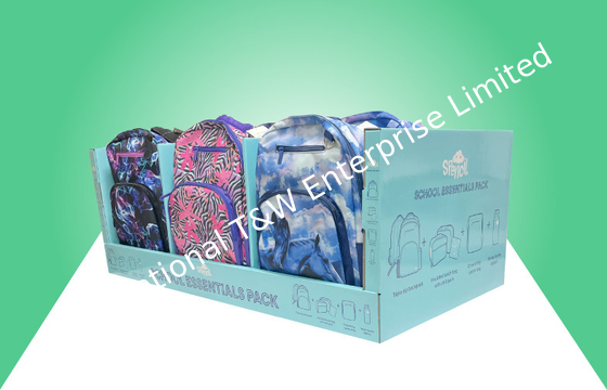 Costco Backbag Cardboard PDQ Trays, Stackup Desain PDQ Display Box