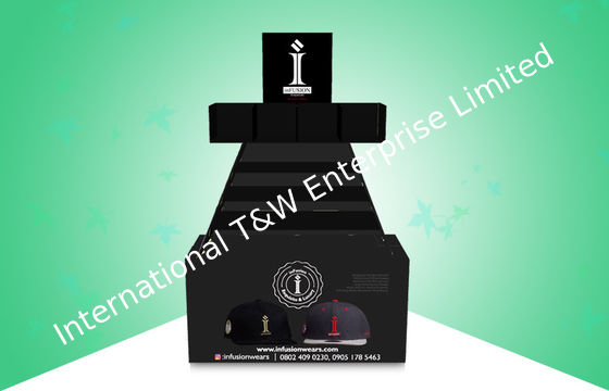 Harga yang bagus Empat Shelf POS Cardboard Display Stand untuk Caps Dengan CMYK Printing on line