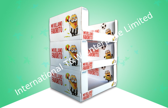 4 Warna CMYK Minion PDQ Piring Kardus Dengan Desain yang Dapat Ditumpuk untuk Botol Minuman Anak