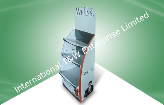 Harga yang bagus Tampilan Cardboard Shelf Pop Adjustable Shelf untuk Produk Perawatan Kecantikan on line