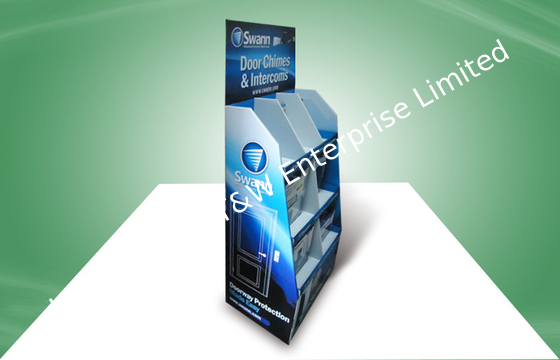 Harga yang bagus Tiga Shelf Pop Cardboard Display, Corrugated Floor Displays For Doorbell on line