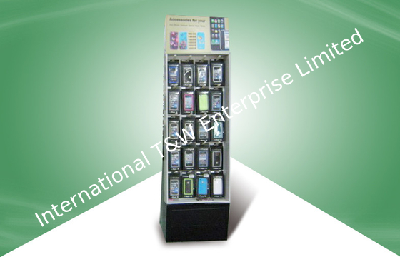 Harga yang bagus Shop Cardboard Product Floor Display Stands With Hook For Ipone / Ipad on line
