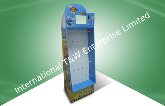 Harga yang bagus Free Standing Uv Or Pp Laminated Hook Display Rack Fixed With Tv Screen on line