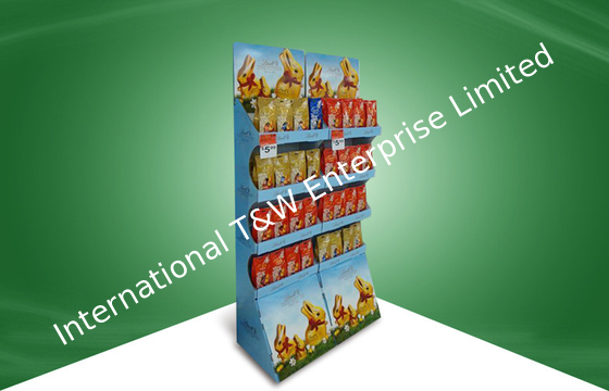 Harga yang bagus Advertising Stack Up Pop Cardboard Display , Custom Cardboard Floor Displays For Chocolate on line