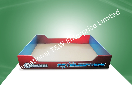 Harga yang bagus Flexo Color PDQ Storage Tray Cardboard Food Trays With Matt / Glossy Oil on line