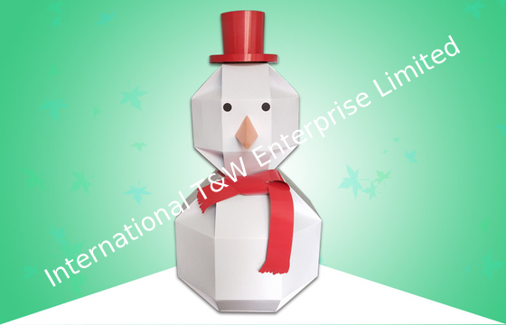 Harga yang bagus Corrugated Cardboard Standees Cardboard Snow Man untuk Promosi Natal on line