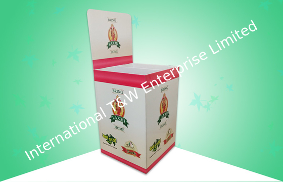 Harga yang bagus Makanan Mengkilap Makanan Ringan Kardus Dump Bins Unit 100% Dapat Didaur Ulang Desain Mata on line