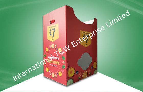 Harga yang bagus Football Cardboard Display Dump Bins Permukaan Laminasi Matt Untuk Acara Piala Dunia on line