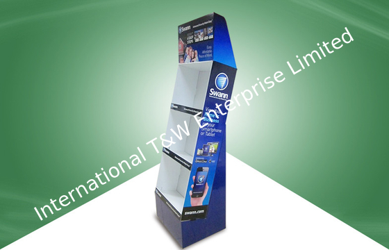 Harga yang bagus Security Products POP Cardboard Display / Cardboard Floor Display With Three Shelf on line