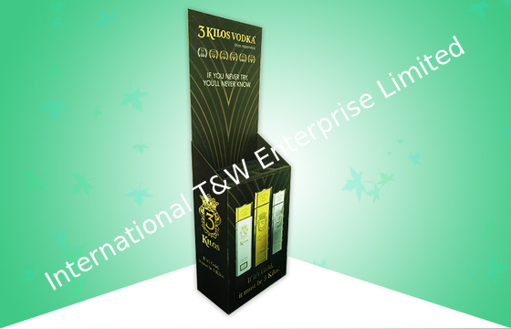 Harga yang bagus Matt Finish Unit Display Kardus Dump Bin Dengan Black Pearl Wool Insertor on line