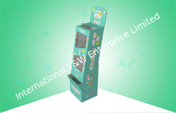 Harga yang bagus Menjatuhkan Pocket POP Display Karton Berdiri 4 Kolom Untuk Mempromosikan Mainan Kejutan on line