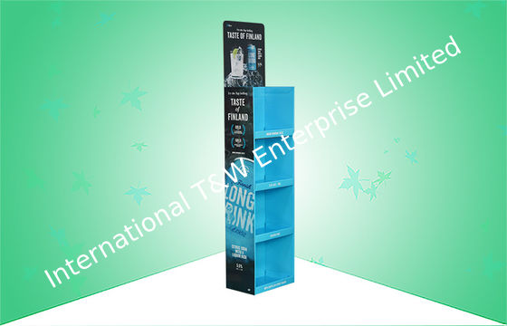 Harga yang bagus 4 Rak POS Karton Tugas Berat Berdiri Tahan Lama Dengan Bar Pendukung on line