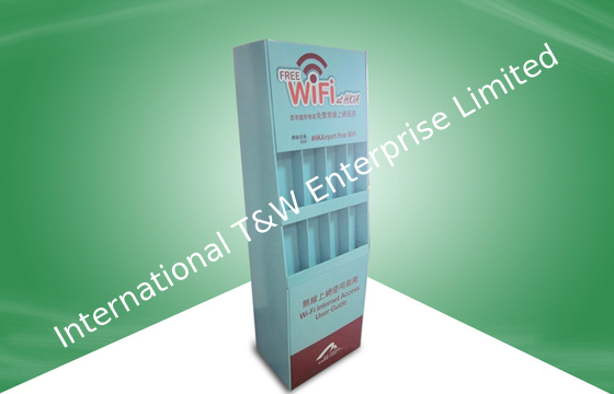 Harga yang bagus Eight Cell Recyclable Stand Up Cardboard Display , Electronic Corrugated Floor Displays on line