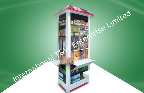 Harga yang bagus Unique Design House Shape  Cardboard Display Stand Floor  Display For Picnic Items on line