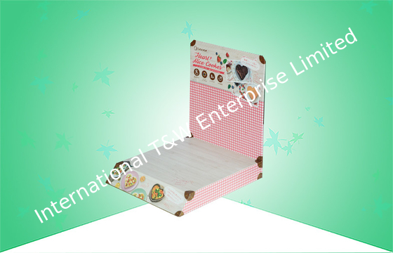 Harga yang bagus CMYK 350gsm Karton Counter Top Display PP Laminasi on line