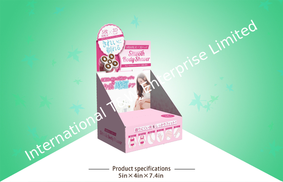 Harga yang bagus 350GSM Artpaper Shaver Countertop Display Box SGS perakitan mudah on line