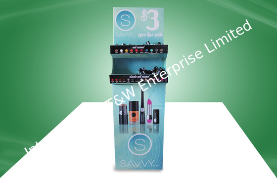 Harga yang bagus Two Tier Double Face Show Food Display Stands 4 Colors Offset Printing on line