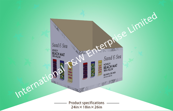 Harga yang bagus Ritel Karton Handuk Pantai Tampilan Tempat Sampah Bahan Ramah Lingkungan Dengan Laminasi Mengkilap on line