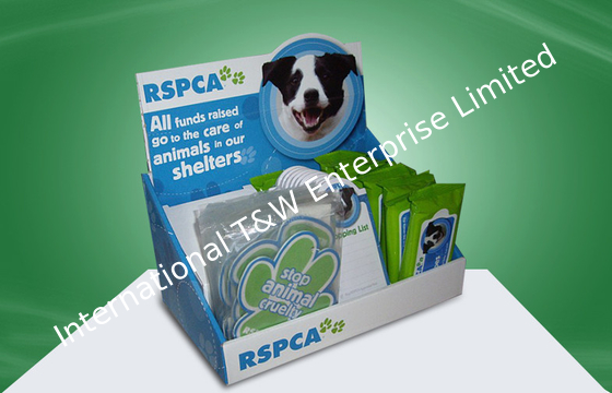 Harga yang bagus Pet Item  Promotional Cardboard Countertop Display With 4 Colors Glossy PP lamination on line