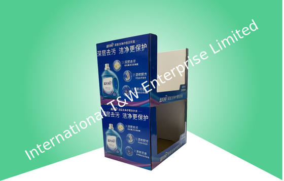 Harga yang bagus Robust Double Wall Stack Up PDQ Kardus Tray Untuk Pembersih Laundry Berat Ke Walmart Store on line