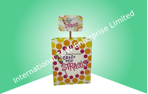 Harga yang bagus Popup Cardboard Dump Bin Display Untuk Barang Permen Dengan Tabung & Header on line