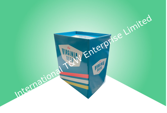 Harga yang bagus Tampilan Tempat Sampah Karton Khusus Untuk Mempromosikan Penumpuk Kotak Bir on line